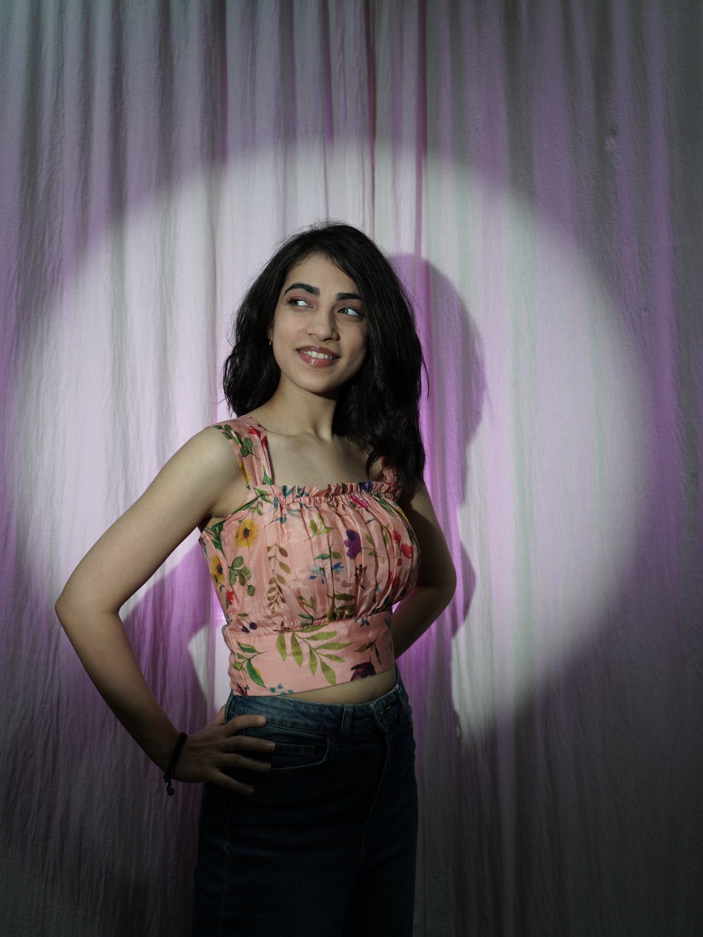Floral bustier top