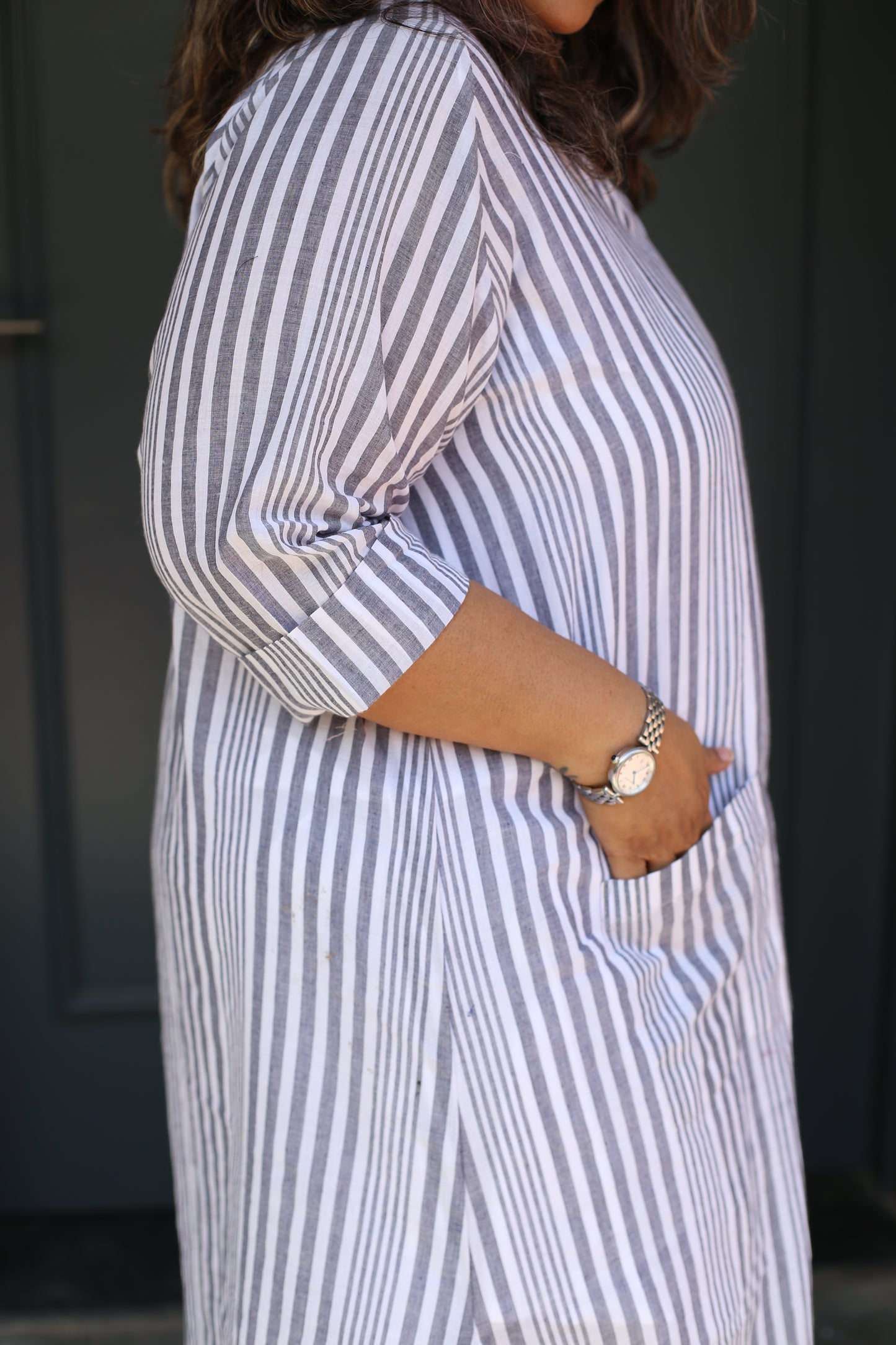 A line dress with pocket