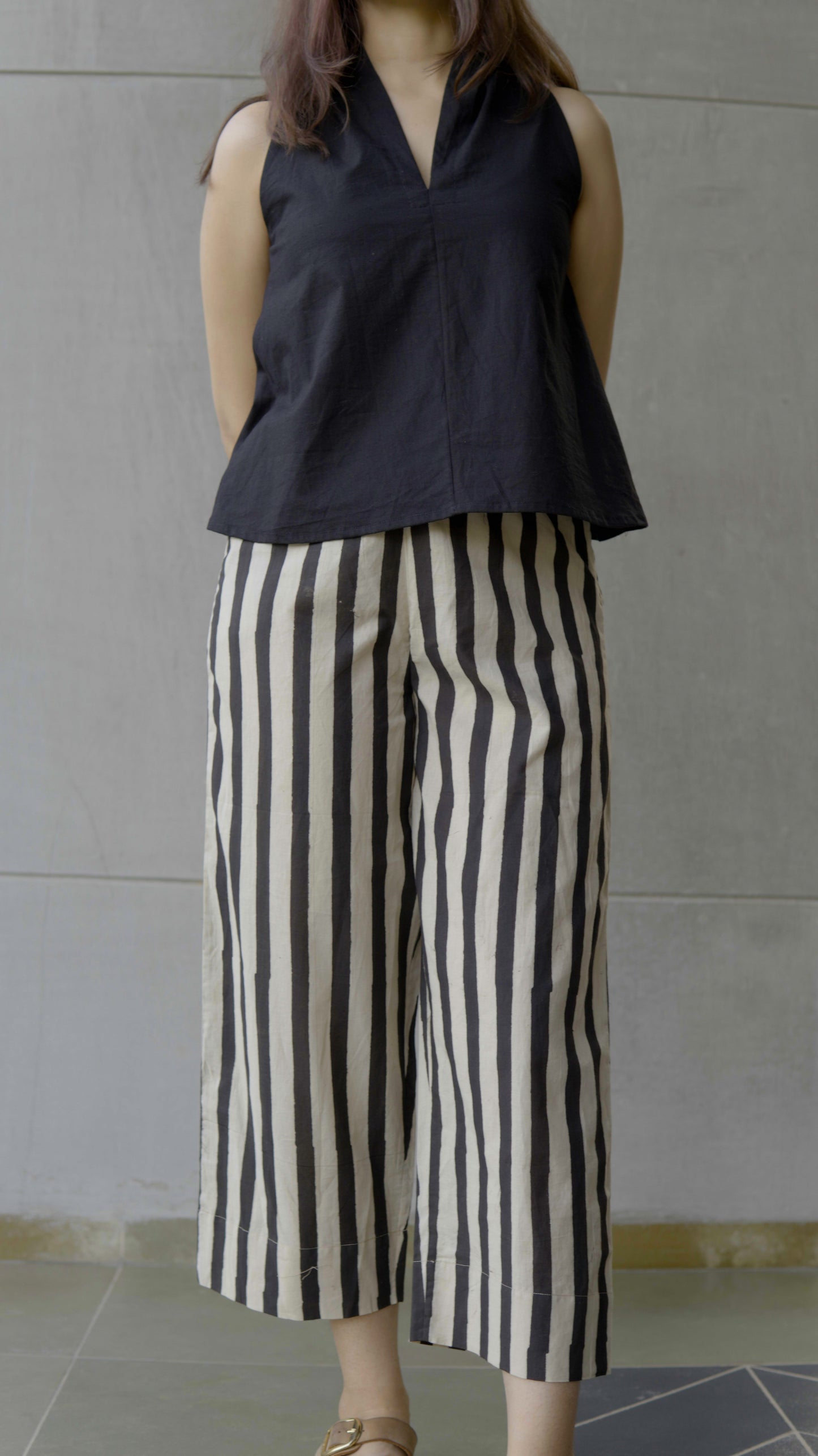 Black Stripe Pant