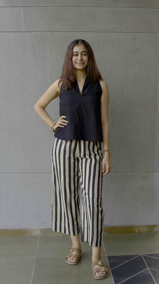 Black Stripe Pant