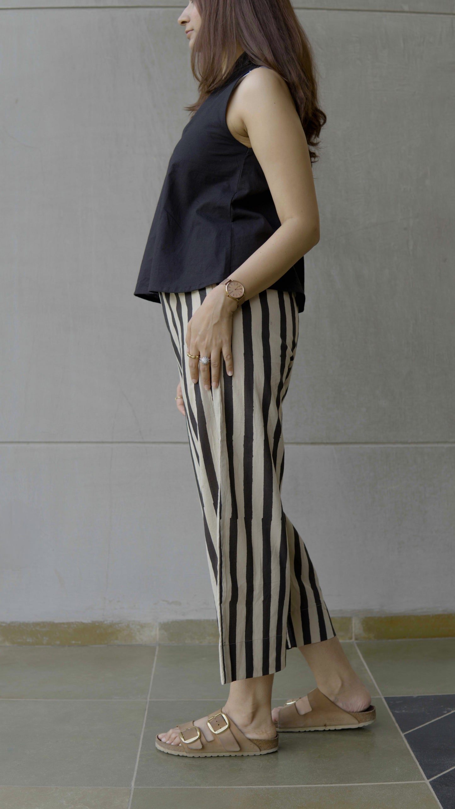 Black Stripe Pant