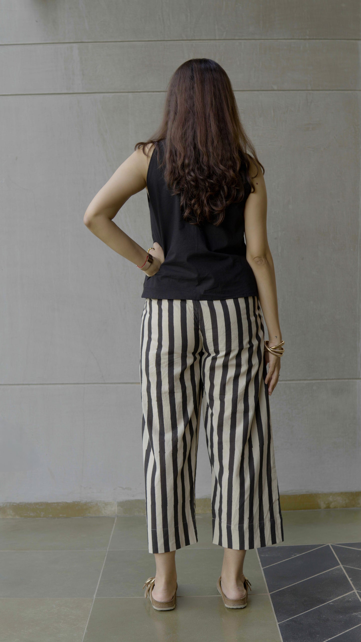 Black Stripe Pant