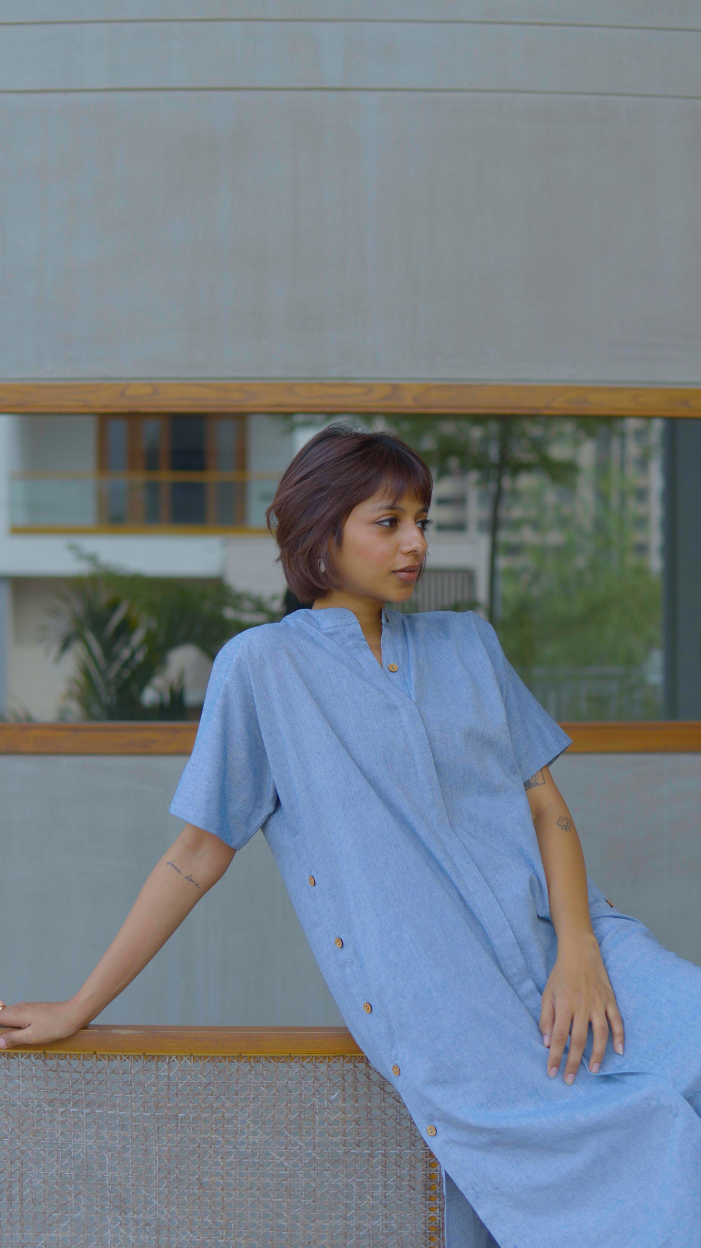 Sky Blue Tunic Dress