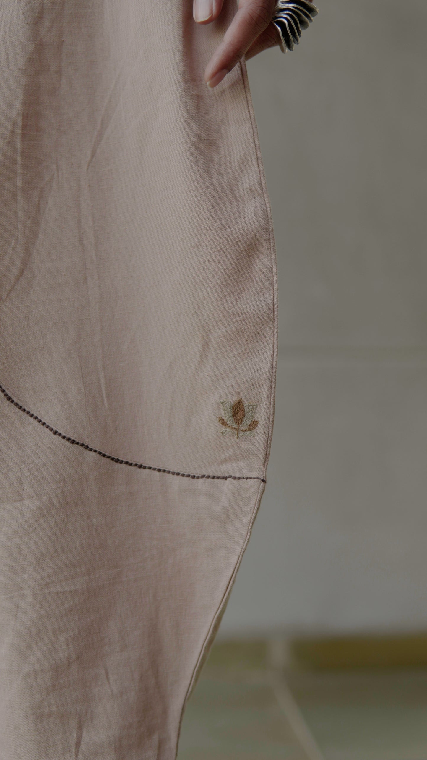 Beige Dhoti