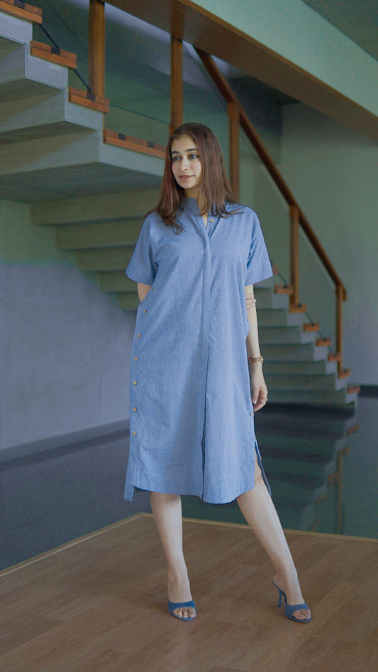 Sky Blue Tunic Dress
