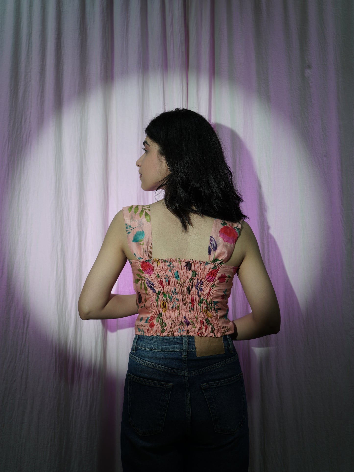 Floral bustier top