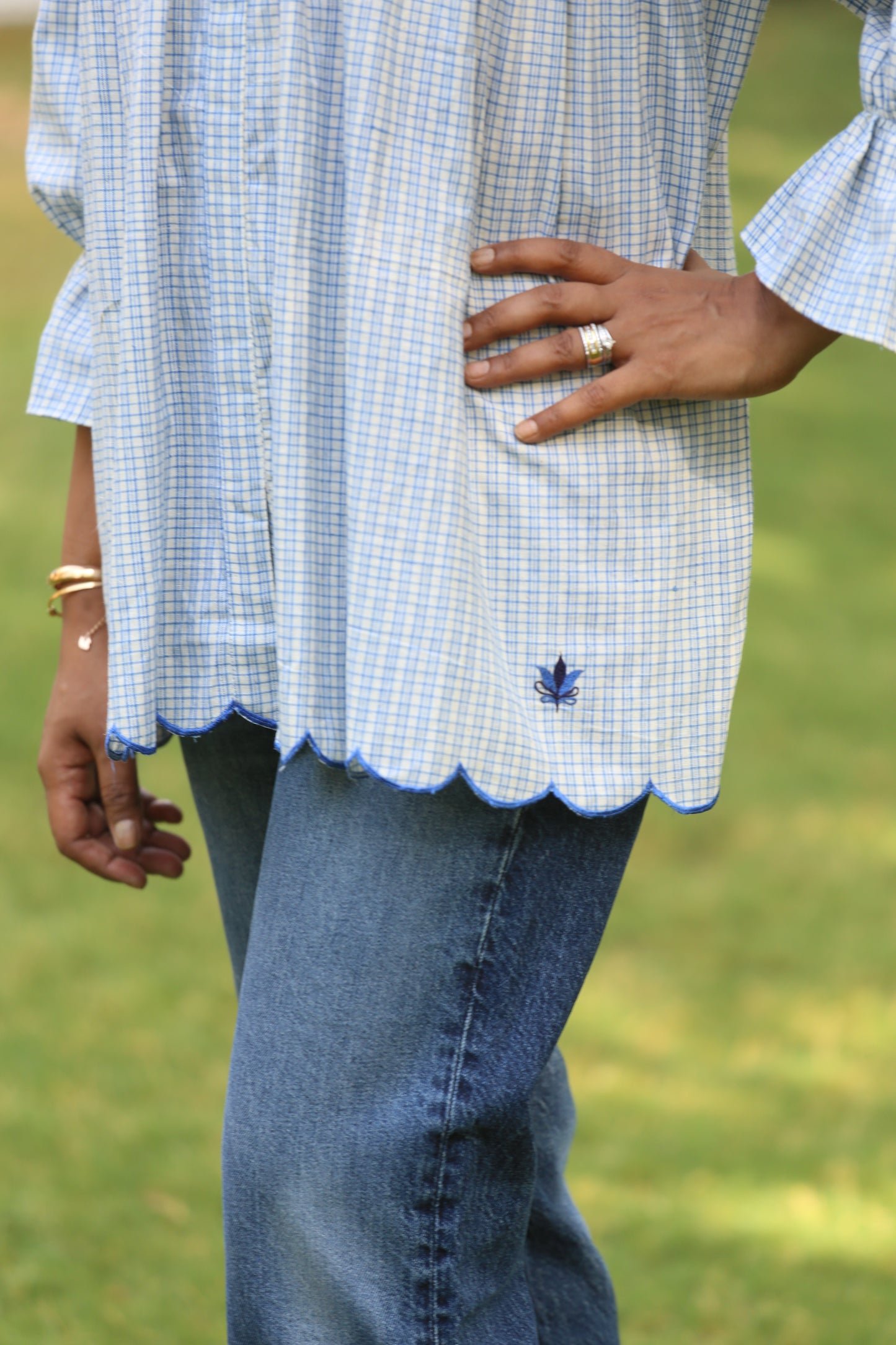 Top with smock details