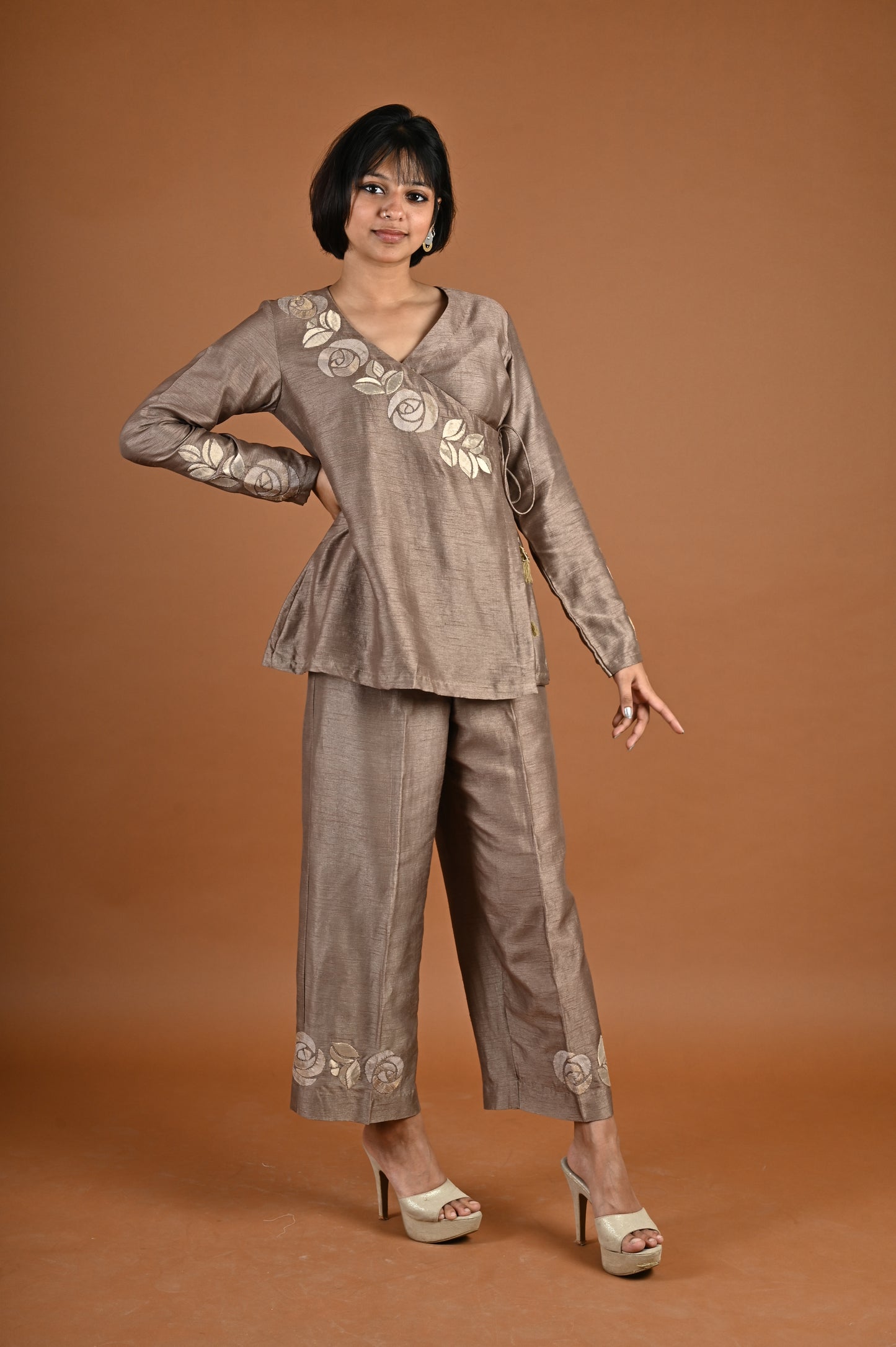 Co-ord set with Applique roses