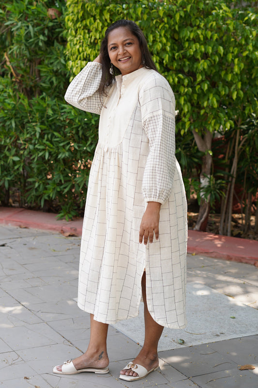 Kala cotton Mix match chex dress